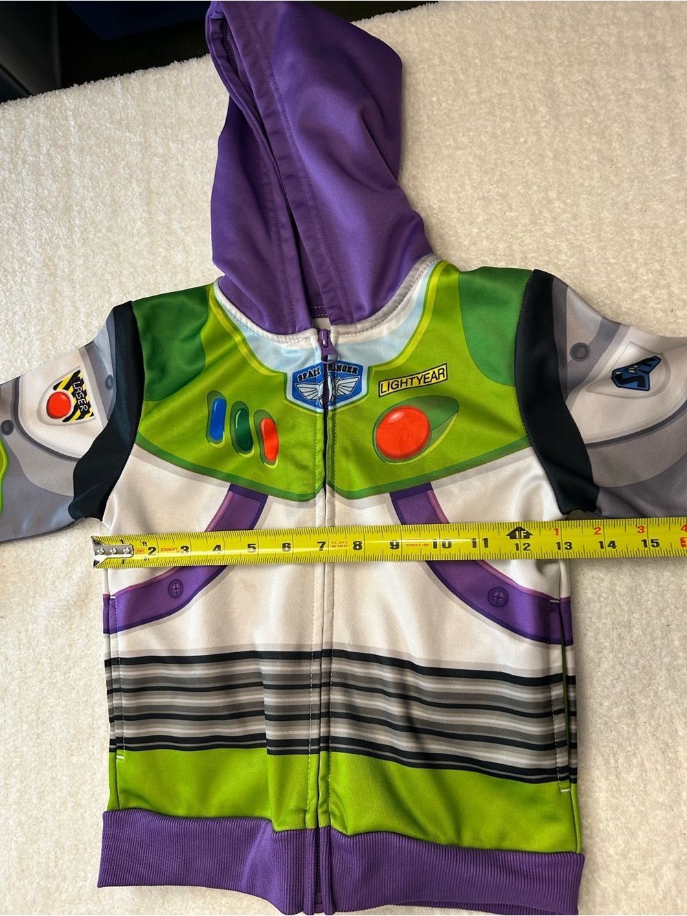 Disney Pixar Toy Story Buzz Lightyear Costume Hoodie Jacket 5T - Picture 3 of 6